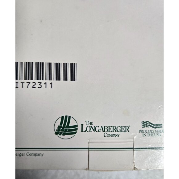 Longaberger Pewter Basket Ornament Set Of 4 With Red Ribbon In Original Box - Picture 13 of 16